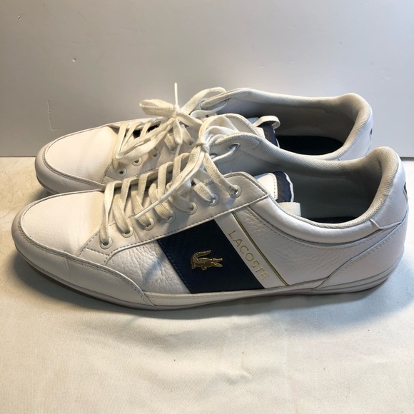 Lacoste Chaymon Sneaker Size 11 Men’s White/Navy/Gold - Picture 12 of 16